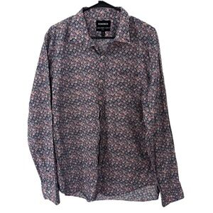 Bonobos Slim Fit Floral Printed Button-Down Dress Shirt Men's XL Purple Pink